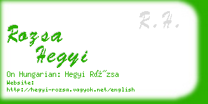 rozsa hegyi business card